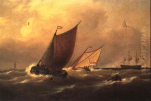 Ships At Sea by George Robert Bonfield
