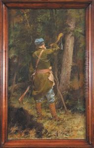 Wojski Z Rogiem, 1907 R. by Kazimierz Alchimowicz
