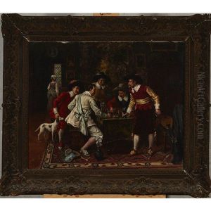 Cavaliers Playing Chess by Gaston Bonfils