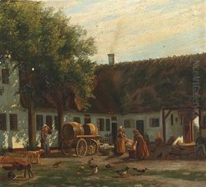 Exterior From Magleby Praestegard, Langeland by Louise Marie Magdalene Bonfils