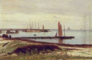 Udsigt Over Sundet Ved Rungsted Havn by Louise Marie Magdalene Bonfils