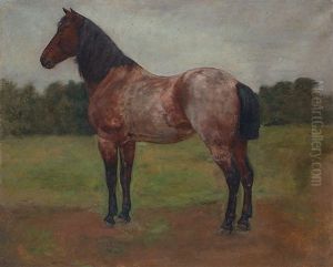 Cheval Au Pre by Auguste Bonheur