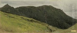 Bergige Landschaft In Der Auvergne by Auguste Bonheur