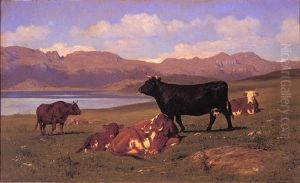 Cattle In The Pyrenees by Auguste Bonheur