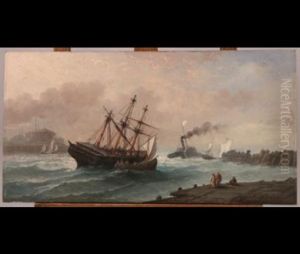 Sur Le Bosphore, Pres De Sainte Sophie, Grands Navires A Voile Et A Vapeur