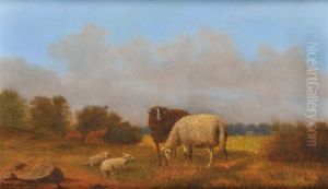 Moutons Aux Pres by Ferdinand Bonheur