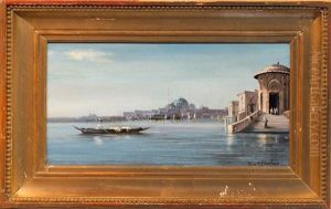 Vue Du Bosphore Et De La Basilique Saint-sophie by Ferdinand Bonheur