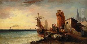 L Arrivee Du Vapeur by Ferdinand Bonheur