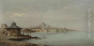 Blick Auf Istanbul (+beduinen Auf Einer Steinbrucke; Pair) by Ferdinand Bonheur