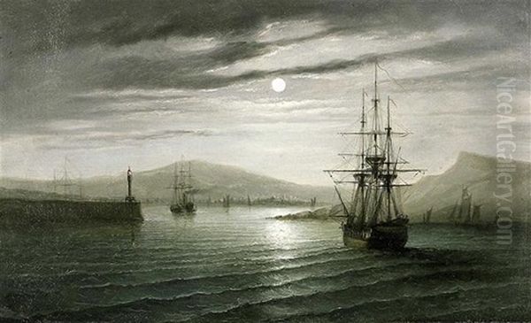 L'entree Du Port Au Clair De Lune - view 1