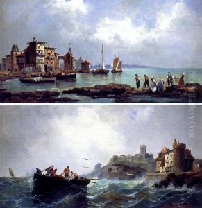 Port De Peche by Ferdinand Bonheur