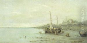 Vue De Constantinople Prise En Aval Du Bosphore by Ferdinand Bonheur