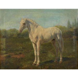 Horse In A Landscape by Rosa Bonheur