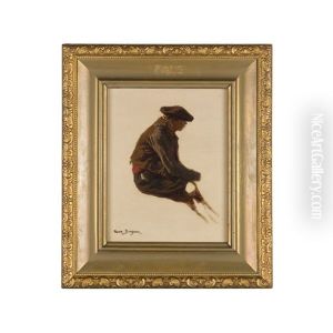 Sketch Of A Seated Gentleman by Rosa Bonheur