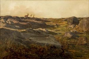 Deer On A Hillside by Rosa Bonheur