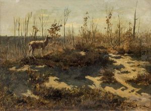 Deer Amongst Trees by Rosa Bonheur