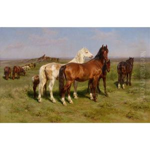Horses In A Field by Rosa Bonheur