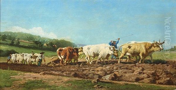 Ploughing In Nevers (study) - view 1
