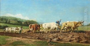 Ploughing In Nevers (study) by Rosa Bonheur