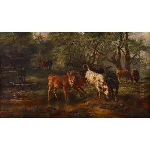 Cows Watering by Rosa Bonheur