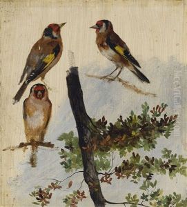 Study Of Birds And Tree * Study Of Birds And Sheep (2 Works) by Rosa Bonheur