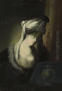 Erminia Weeping Over The Ashes Of Tancred by Edward Alcock