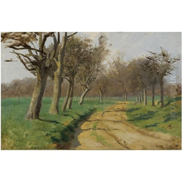 La Plaine Et Les Champs (le Chemin Tournant A L'entre Du Bois) - view 1