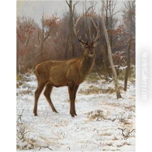 Cerf A Dix Cors Aux Aguets (a Stag With Ten Tynes, On The Watch) by Rosa Bonheur