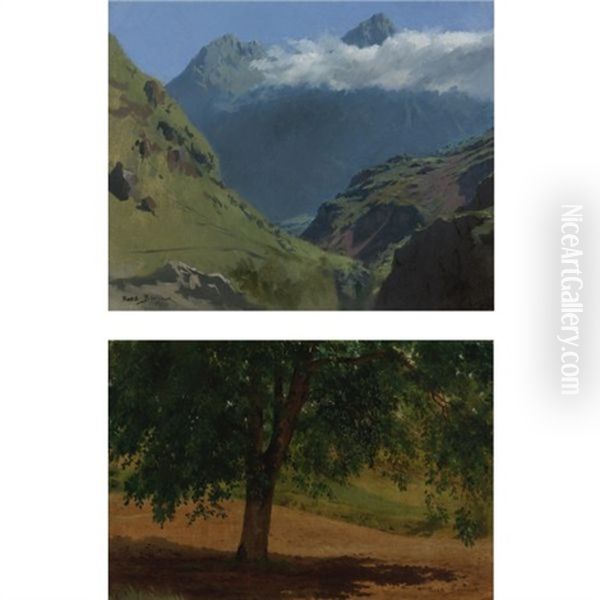 Pyrenees (+ Tree; 2 Studies) - view 1