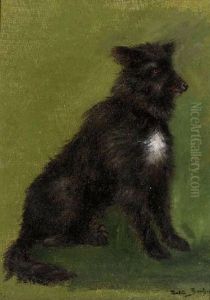 A Seated Dog by Rosa Bonheur