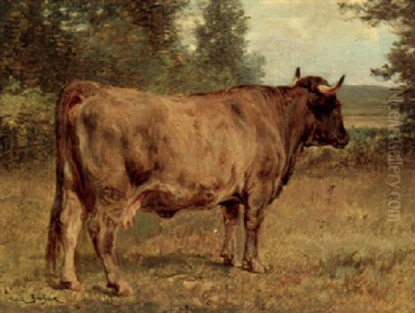 Study Of A Bull In A Landscape - view 1