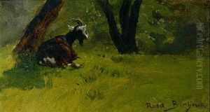 A Goat Resting In A Meadow by Rosa Bonheur