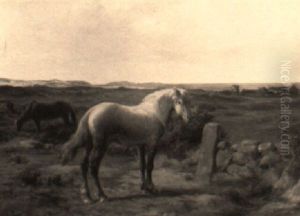 Chevaux Au Bord De La Mer by Rosa Bonheur