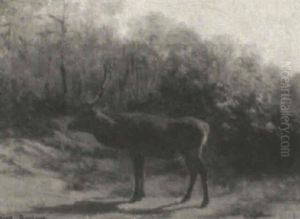 Stag In A Landscape by Rosa Bonheur