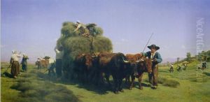 Haymaking In The Auverge by Rosa Bonheur