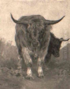 Two Bulls In A Landscape by Rosa Bonheur