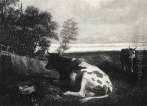 Bucolic Landscape Scene With Cattle by Rosa Bonheur