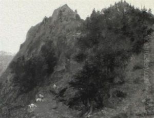 Mountainous Landscape With Sheep by Rosa Bonheur
