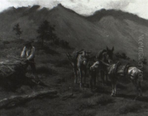 Bucherons Dans Les Pyrenees - view 1