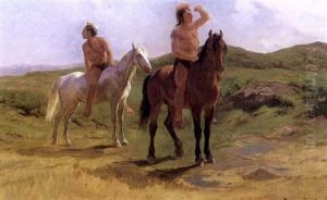 Indians On Horseback Watching An Enemy by Rosa Bonheur