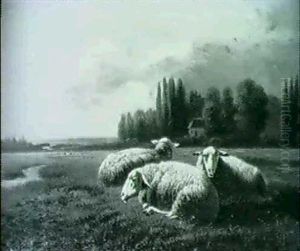 Schafe In Weidelandschaft by Rosa Bonheur