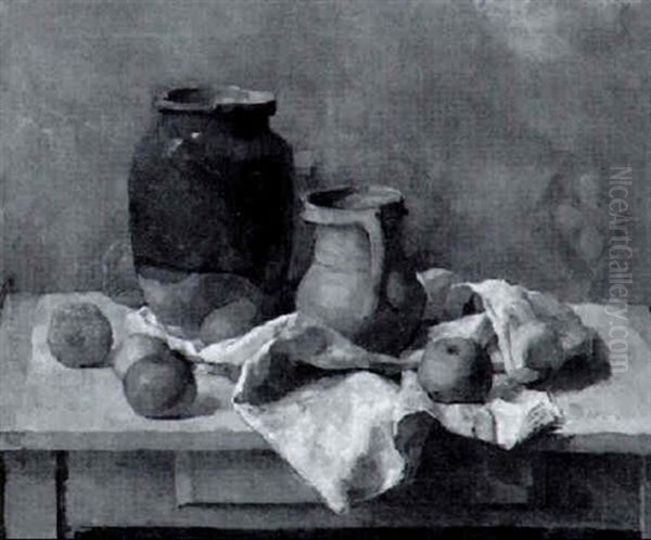 Still Life With Fruit And Jugs On A Table - view 1