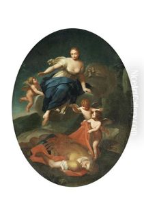 Venus And Adonis by Giacomo Antonio Boni