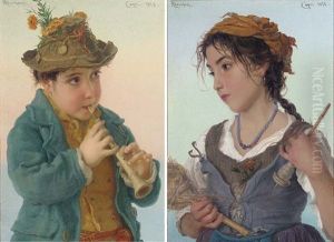 Il Pastorillo (+ La Giovanetta; Pair) by Adriano Bonifazi