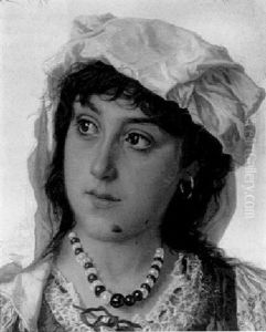 A Peasant Girl by Adriano Bonifazi