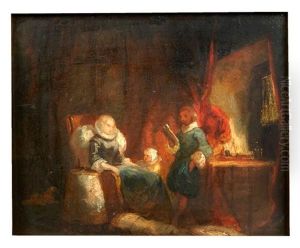 La Lecture by Richard Parkes Bonington