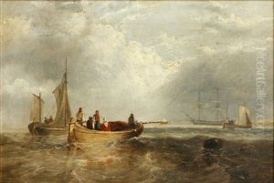 Fishing Vessels by Richard Parkes Bonington
