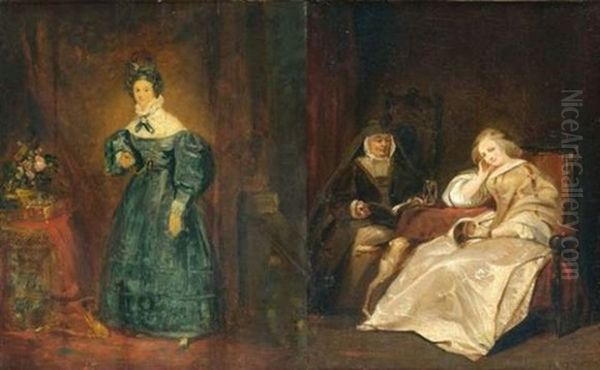 Femme A La Robe Blanche (+ Femme A La Robe Noire, Lrgr; 2 Works) - view 1