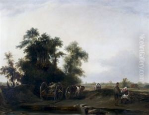 The Timber Wagon by Richard Parkes Bonington