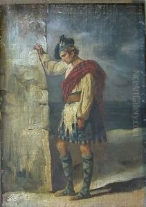 Portrait Of Scottish Guardsman by Richard Parkes Bonington